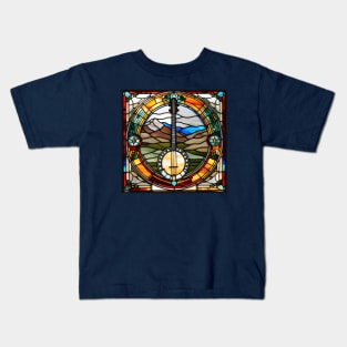 Metallic Banjo in Nature Kids T-Shirt